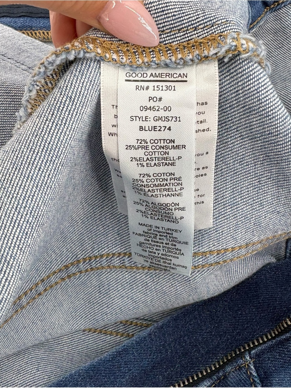 Good American Fit For Success Denim Jumpsuit NWT Medium Utility Chic Blue - Picture 12 of 14